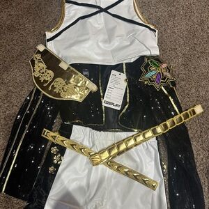 Kids Black and Gold Superhero Costume